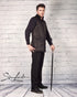 SiaLinda for Men: Langweste Halvar, Weste Brokat, Schwarz | Gentleman Look - SiaLinda.com